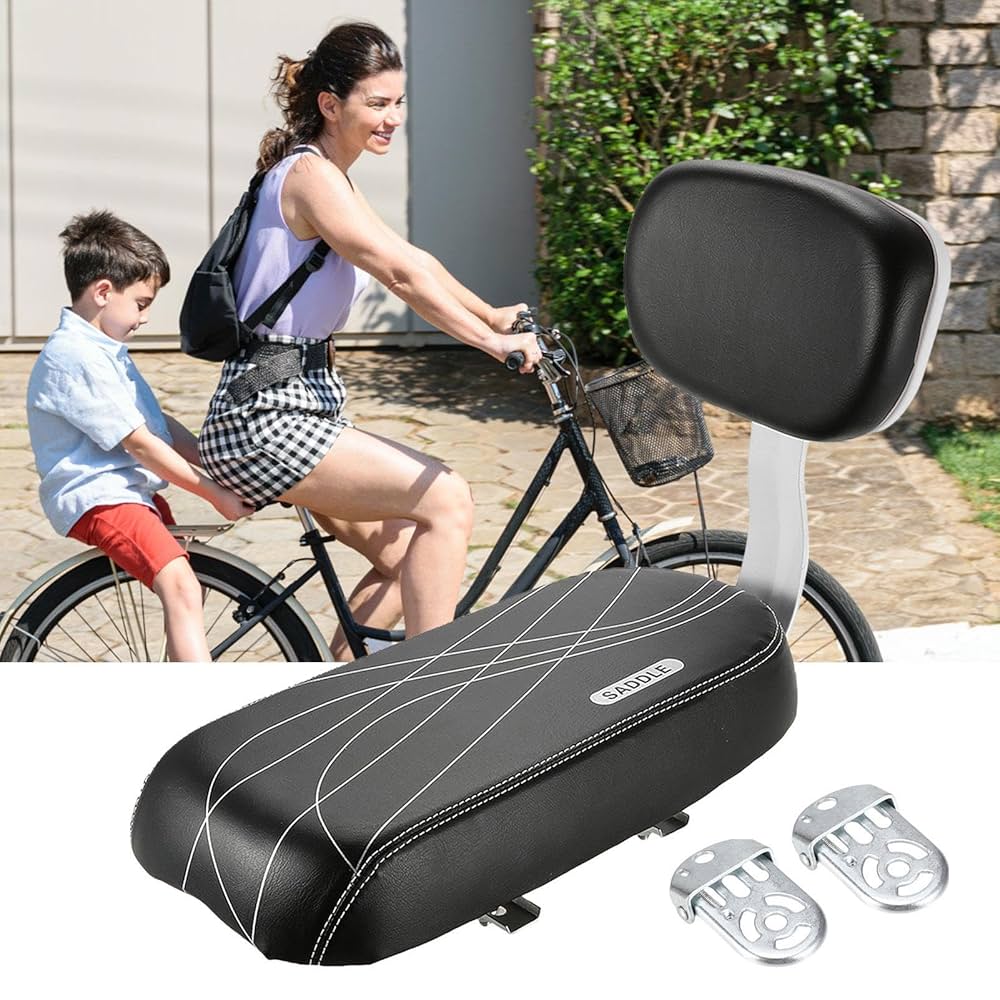 Amazon | 子供用自転車シート - PUレザークッションと背もたれ